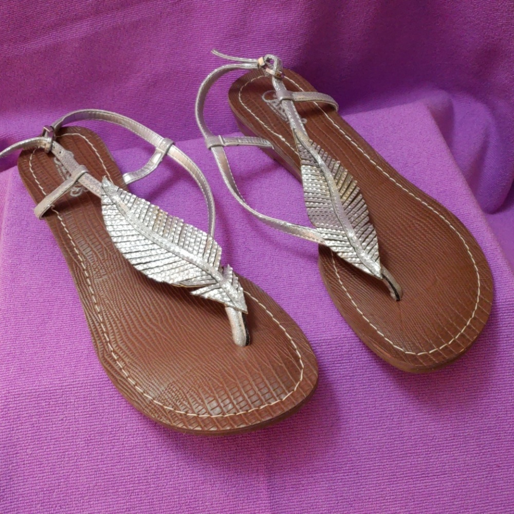 Silver dress sandals